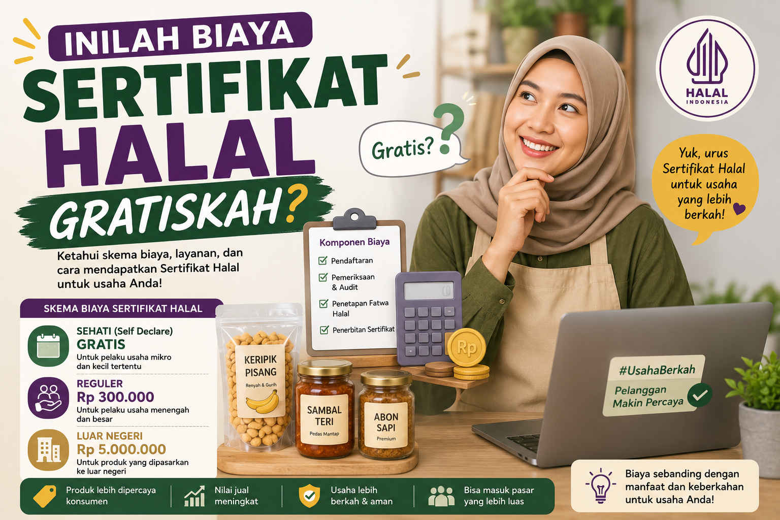Berapa Biaya Sertifikasi Halal Gratis (SEHALAL) 2026? Ini Syarat Lengkap & Cara Daftarnya!