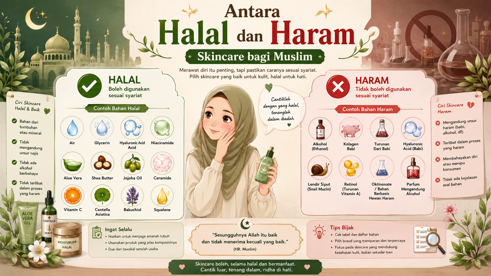 Daftar Bahan Kritis dalam Skincare, Kosmetik yang Wajib Diwaspadai Muslimah (Panduan Terbaru)