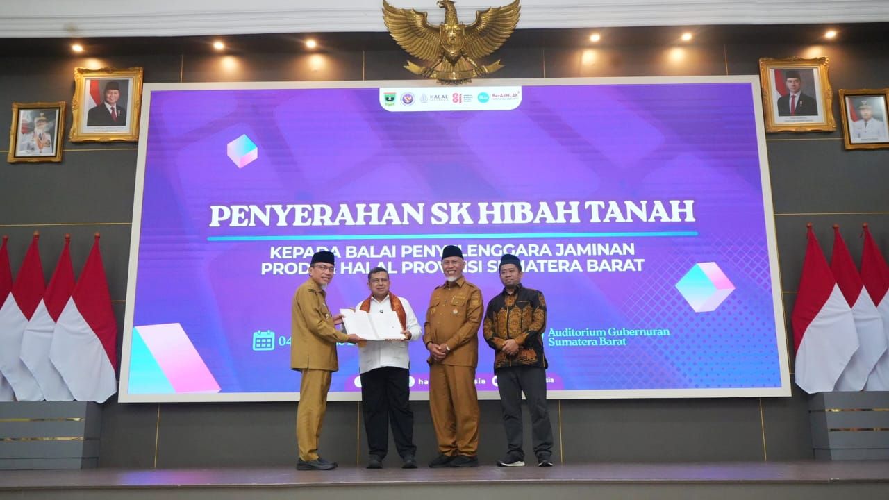 Asyik! BPJPH Terima Hibah Tanah untuk Pembangunan Kantor UPT Layanan JPH Sumatera Barat